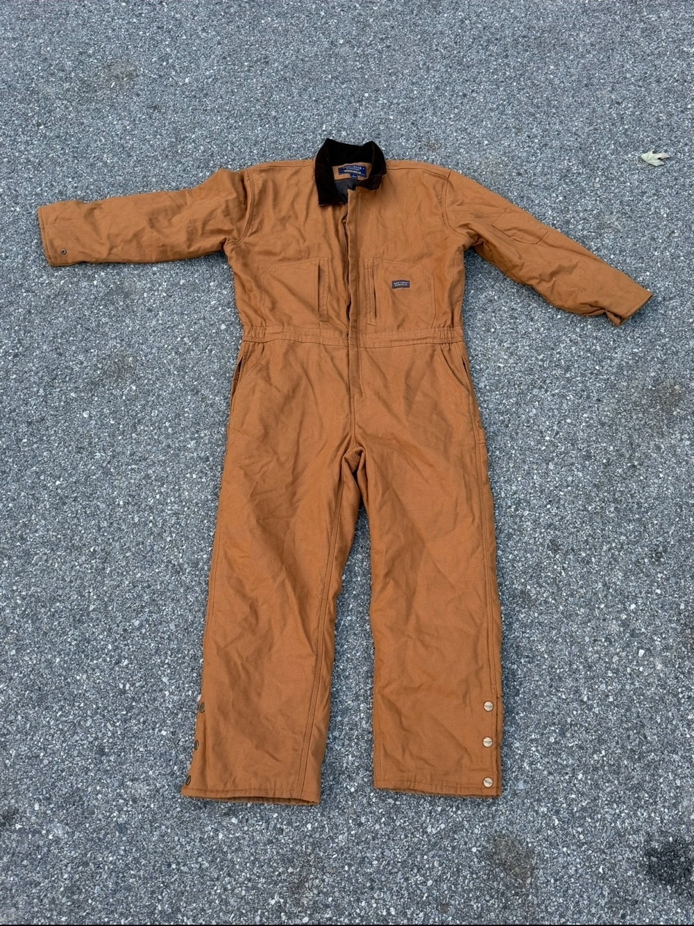 Bass creek Orange-Brown outfitters workwear overalls size large men
